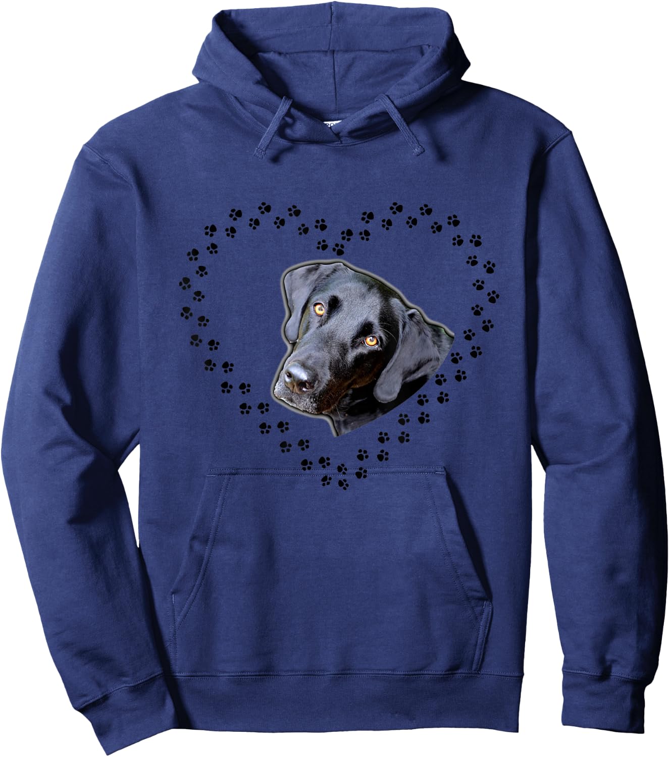 Black Labrador Retriever Dog Hoodie - Hoodie | Navy