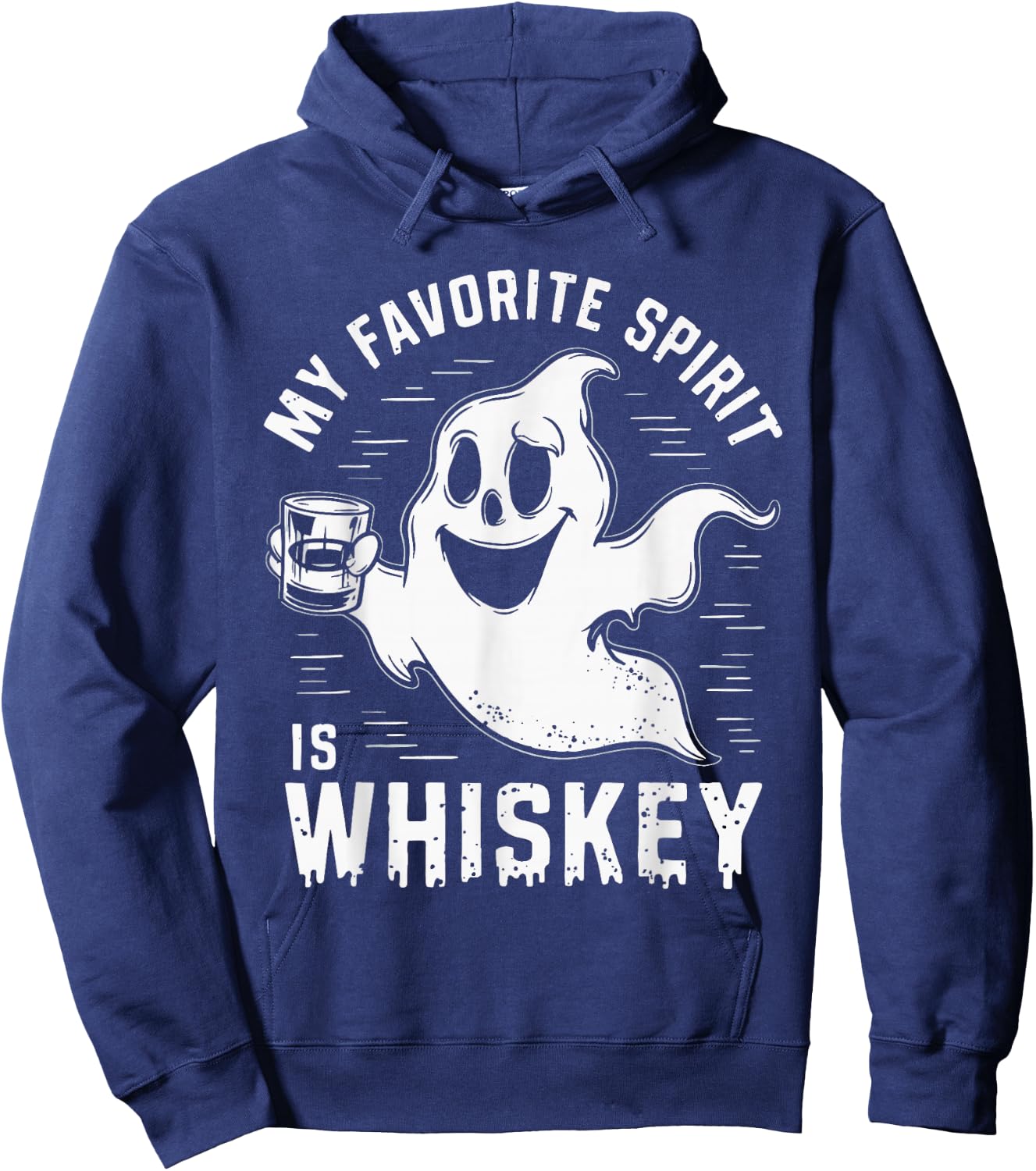 My Favorite Spirit Is Whiskey Hoodie - Hoodie | Navy