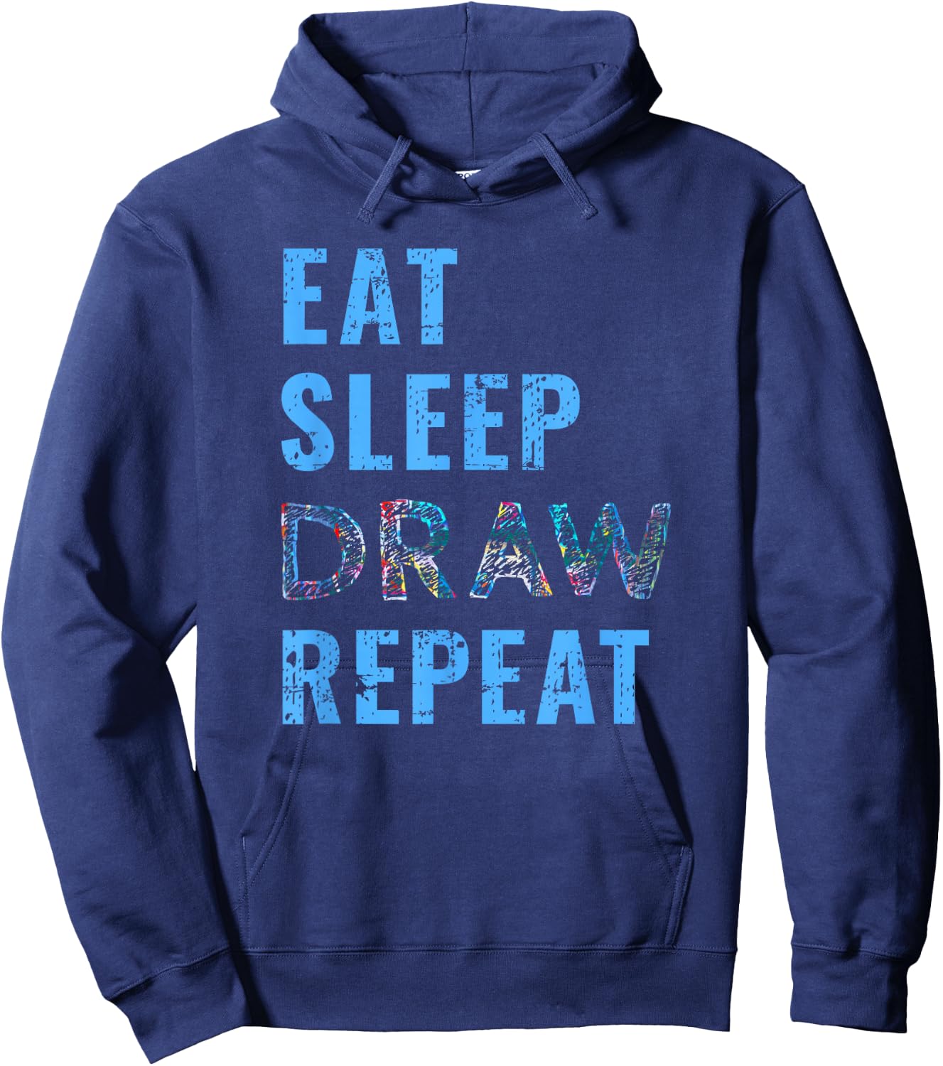 Artist Eat Sleep Draw Repeat Art Drawing Gift Hoodie - Hoodie | Navy