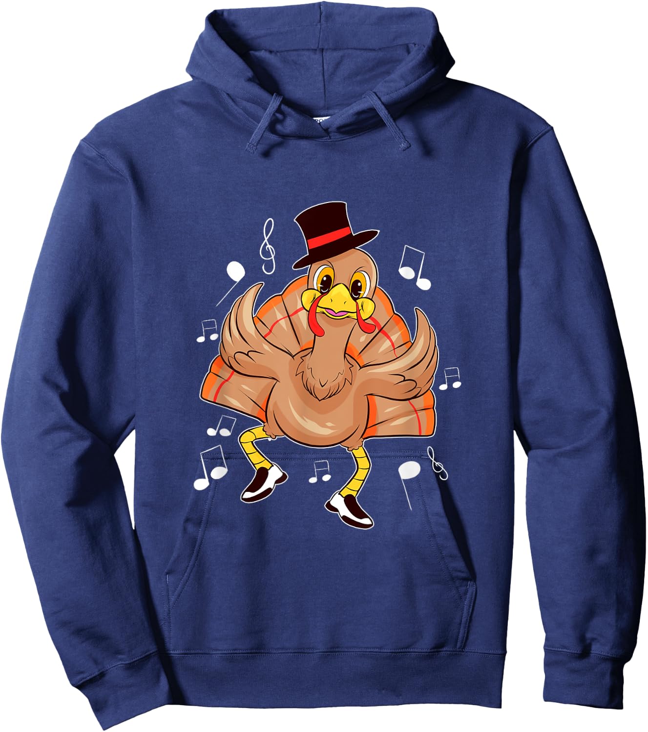 Tap Dancing Turkey Thanksgiving Step Dancer Hoodie - Hoodie | Navy