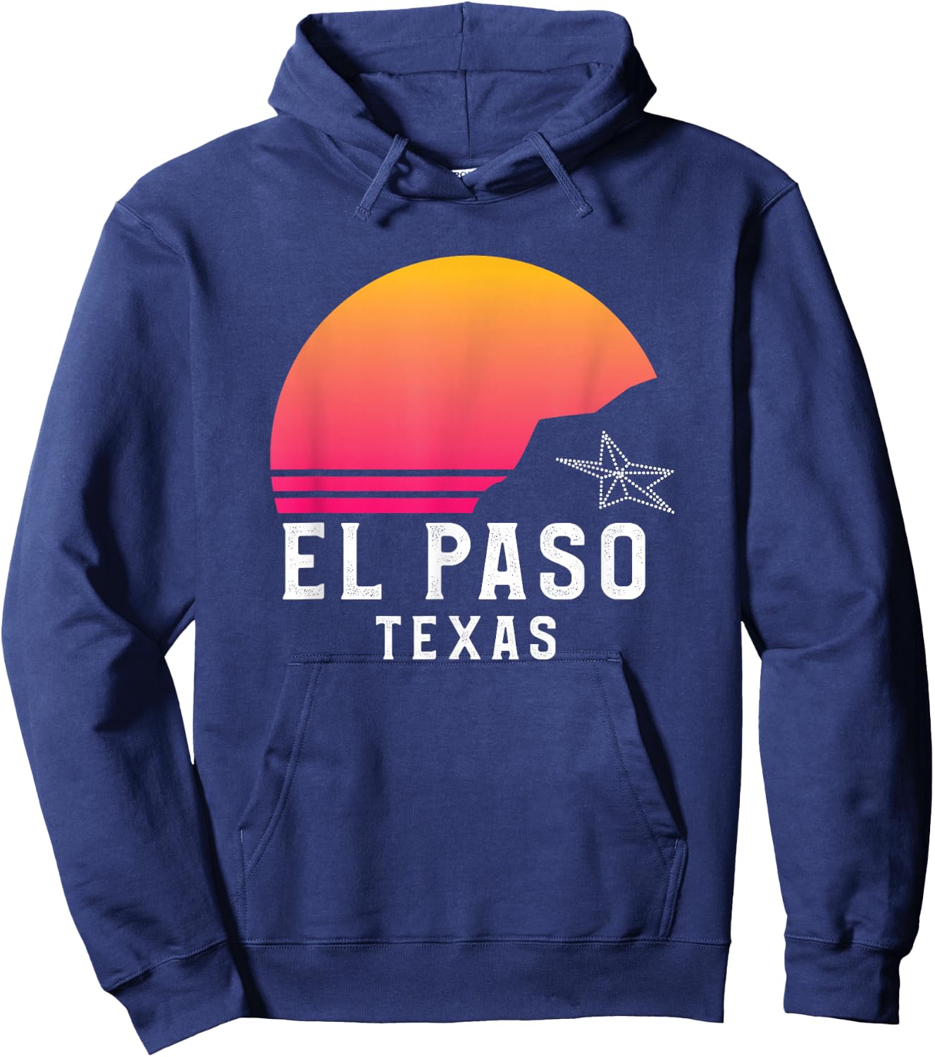 El Paso TX mountains sunset desert 915 Texas Hoodie - Hoodie | Navy