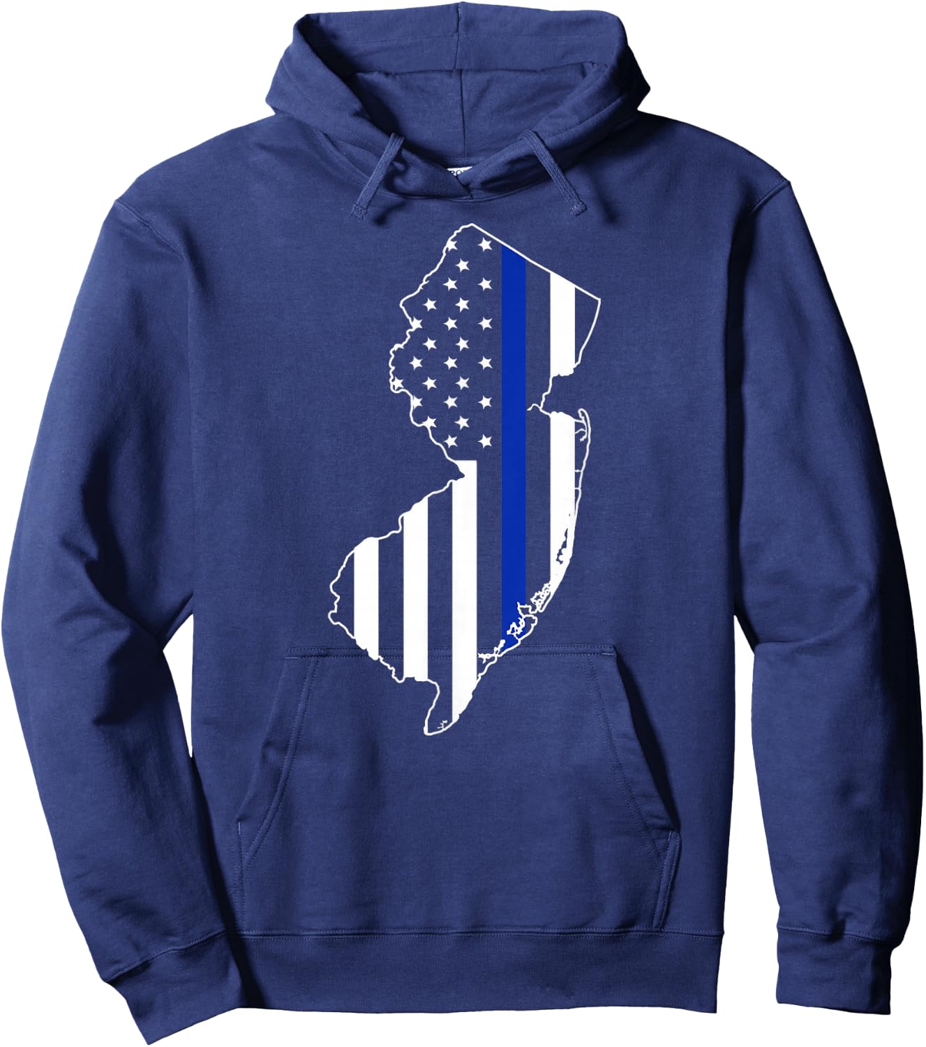 New Jersey Thin Blue Line NJ State Police Shirt Hoodie - Hoodie | Navy