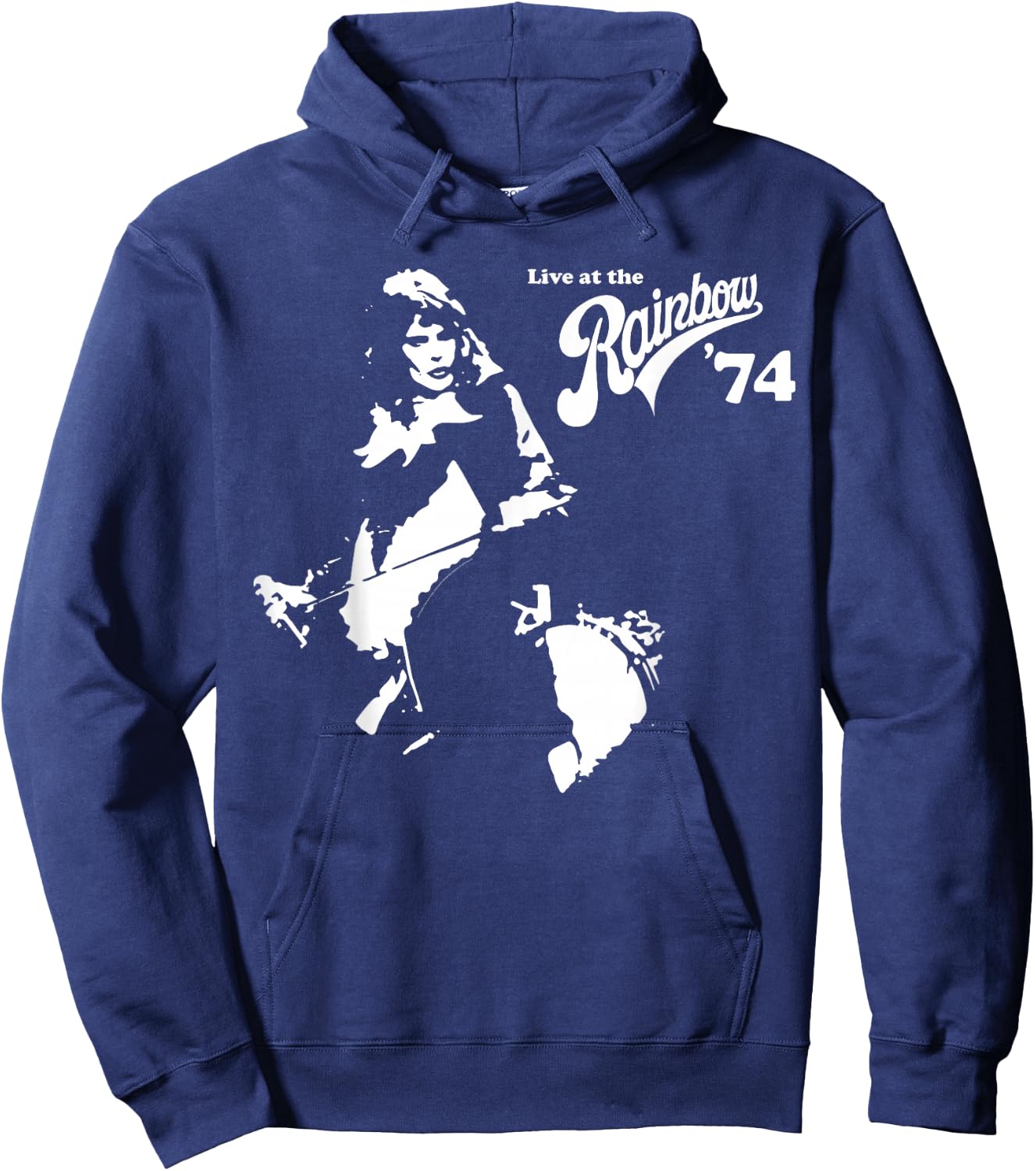 Queen Official Live at The Rainbow 74 Freddie Hoodie - Hoodie | Navy