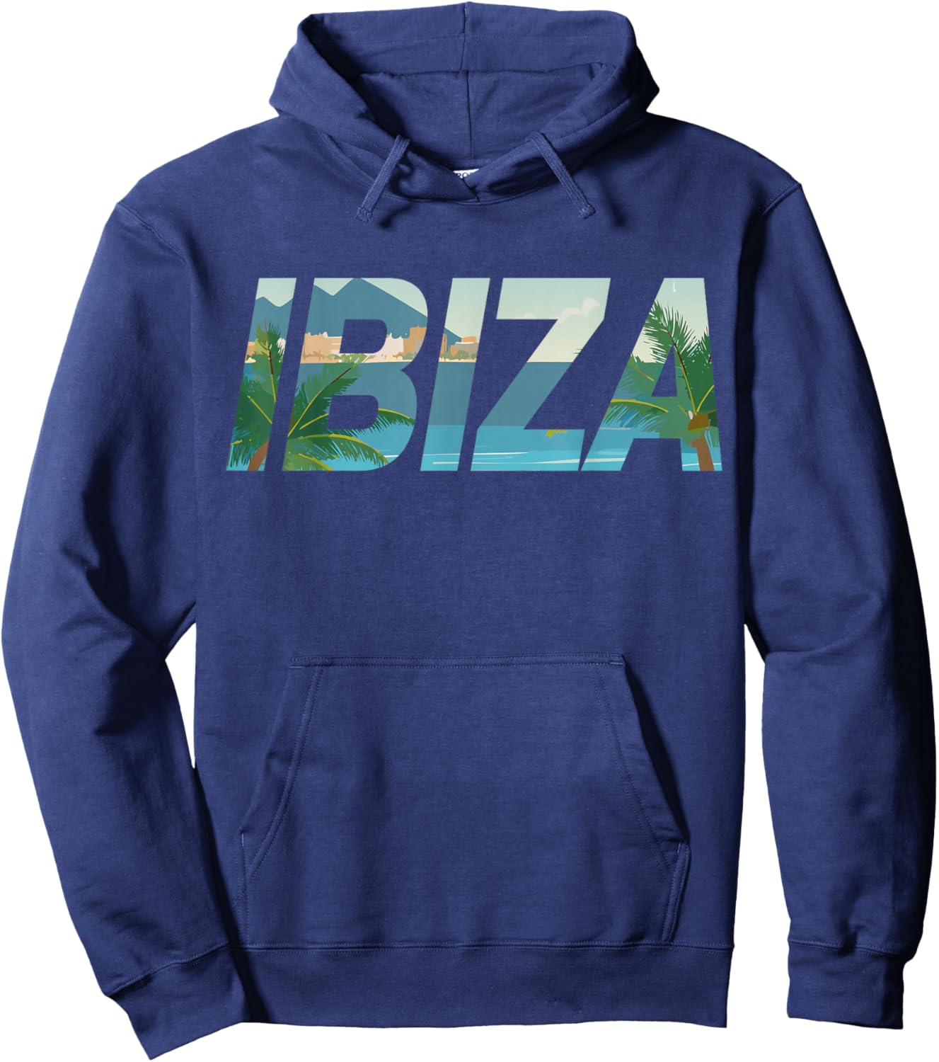 Spain Ibiza Beach Vacation Destination Travel Hoodie - Hoodie | Navy