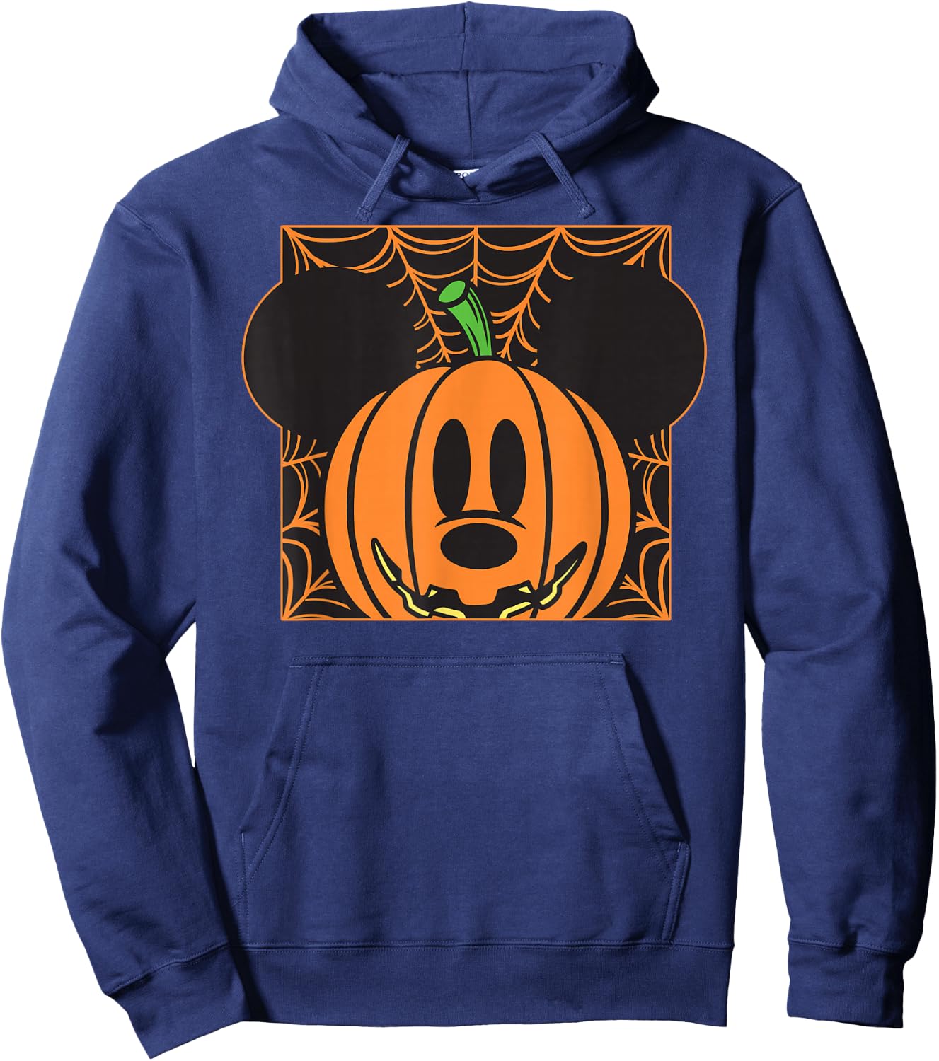 Disney - Mickey Mouse Pumpkin Web Halloween Hoodie - Hoodie | Navy