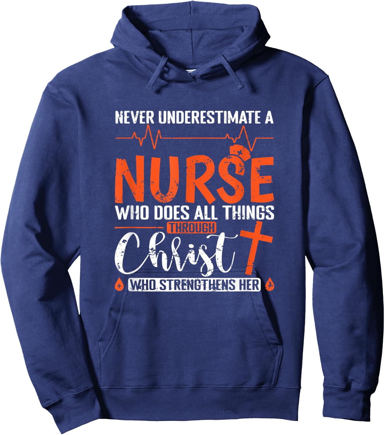 Never underestimate a Nurse Hoodie - Hoodie | Navy