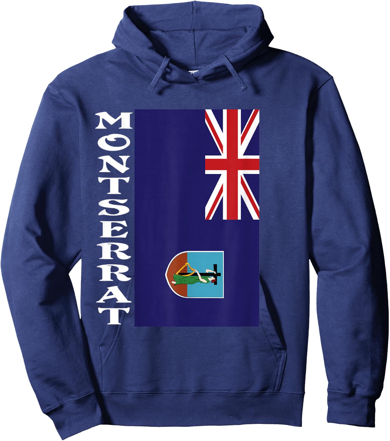 Montserrat Flag Hoodie - Hoodie | Navy