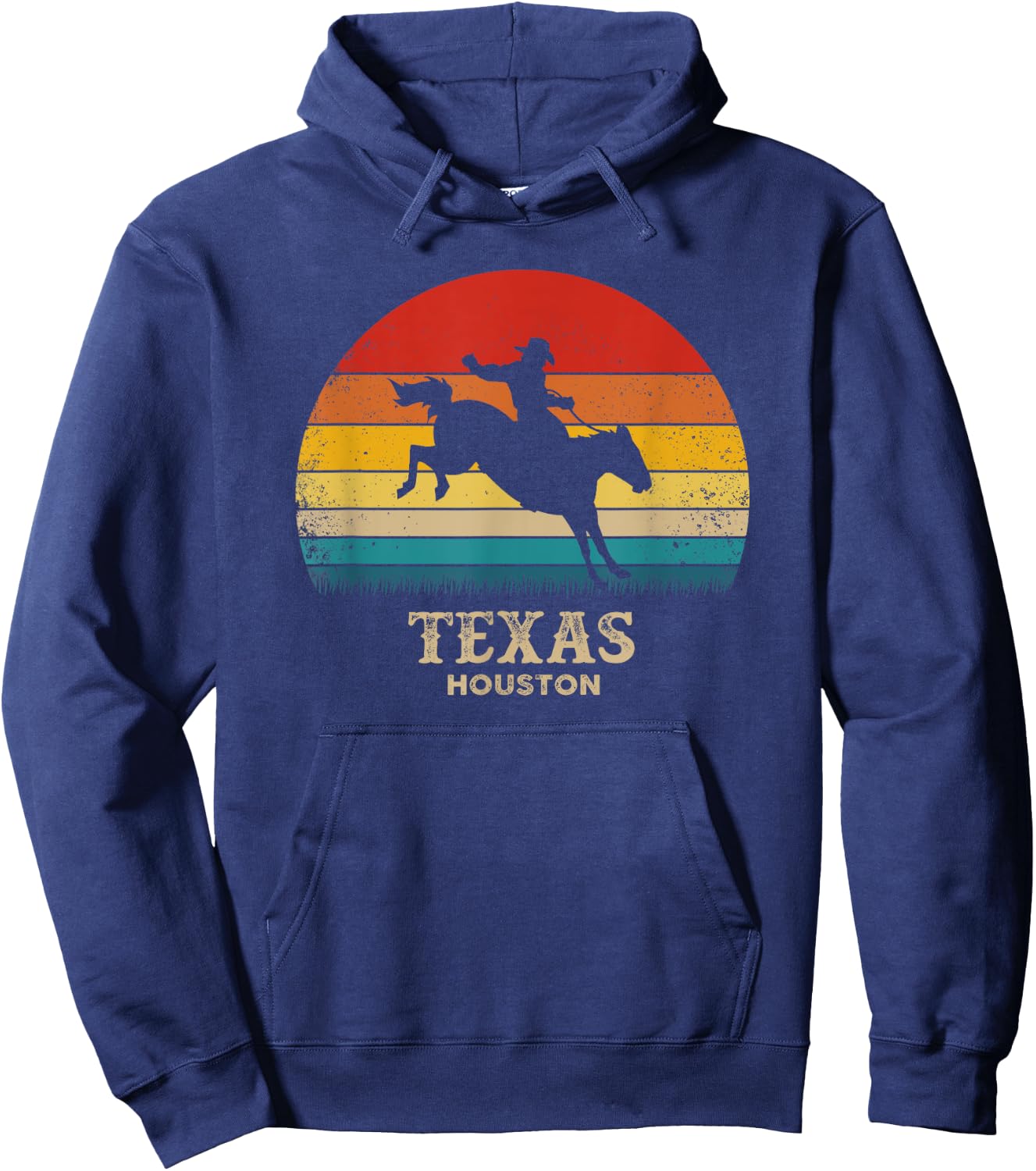Vintage Texas - Houston Rodeo Souvenir Hoodie - Hoodie | Navy