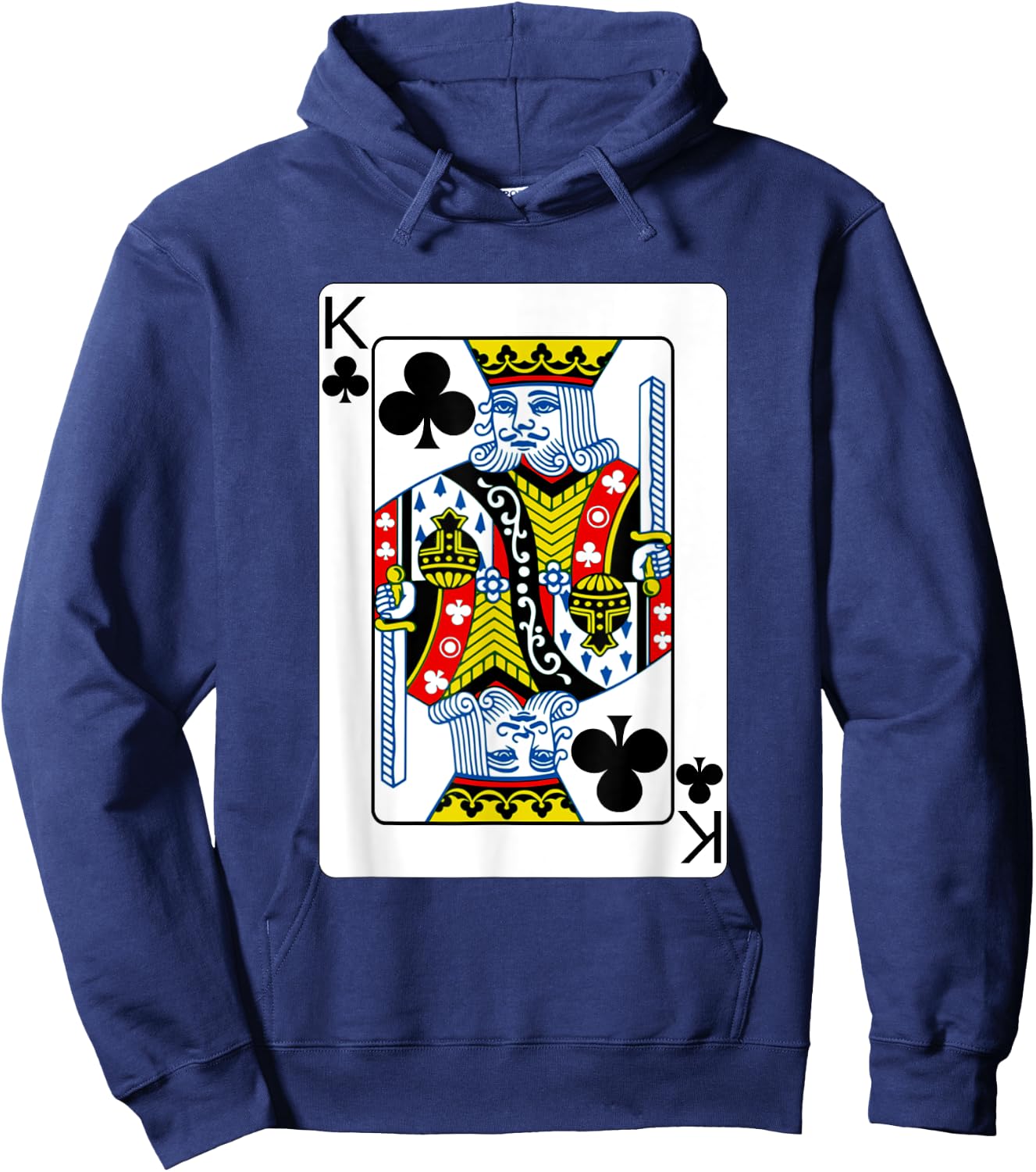King Of Clubs Playing Card Poker Player Costume Hoodie - Hoodie | Navy