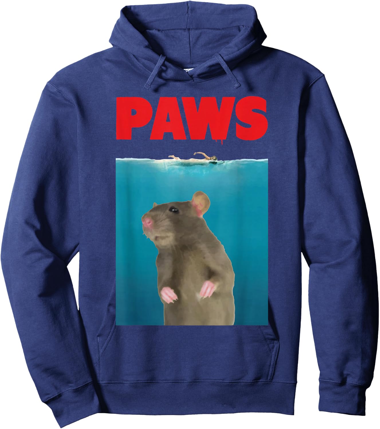 Paws Rat Funny Parody | Mouse Lover Gifts Hoodie - Hoodie | Navy