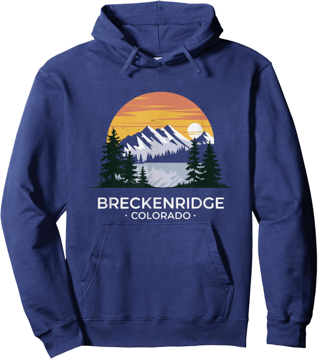 Breckenridge Colorado Scenic Mountain Lake Gift Hoodie - Hoodie | Navy