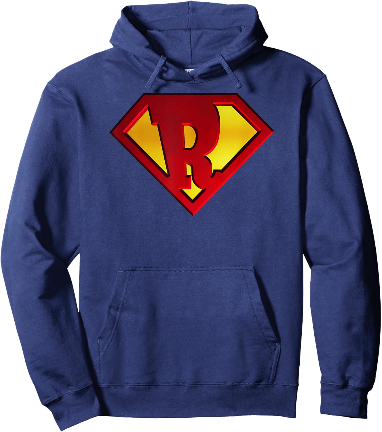 Funny SuperHero Shield Letter R name Gift Shirt Hoodie - Hoodie | Navy