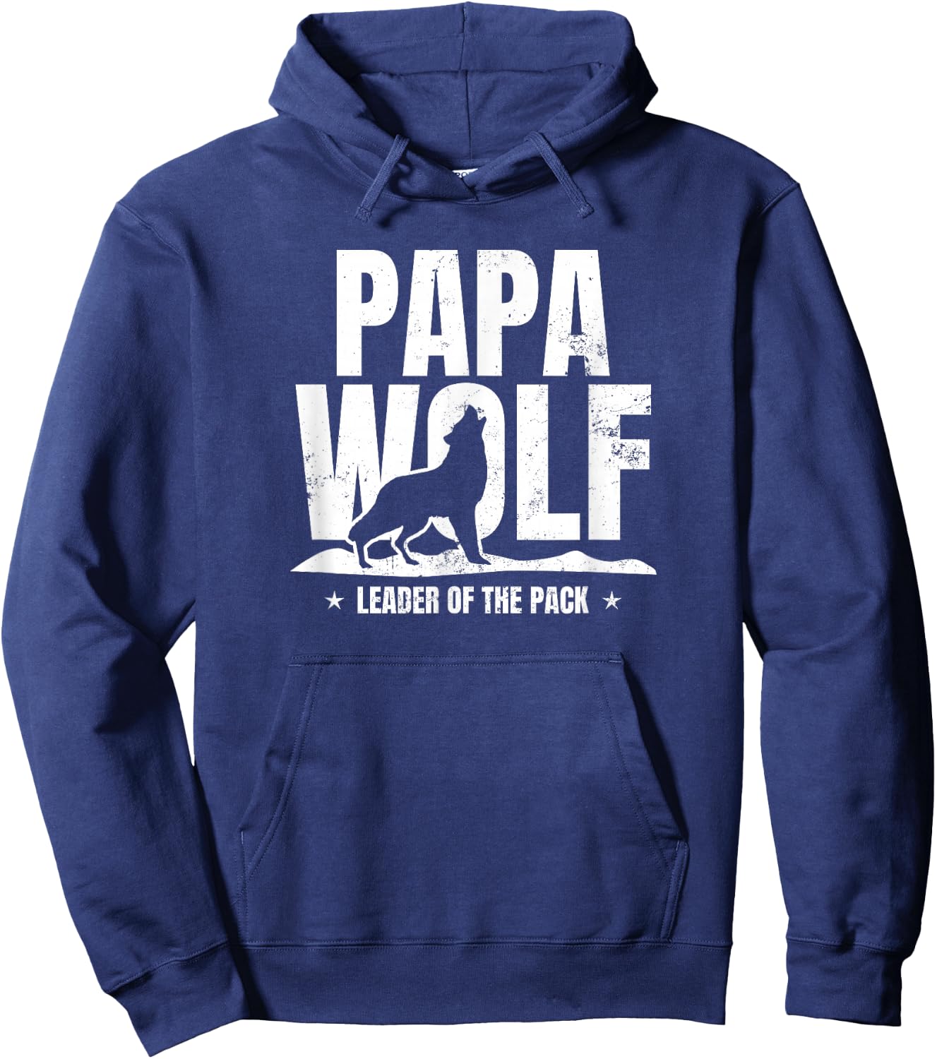 Papa Wolf Design | Leader Of The Pack Gift Hoodie - Hoodie | Navy