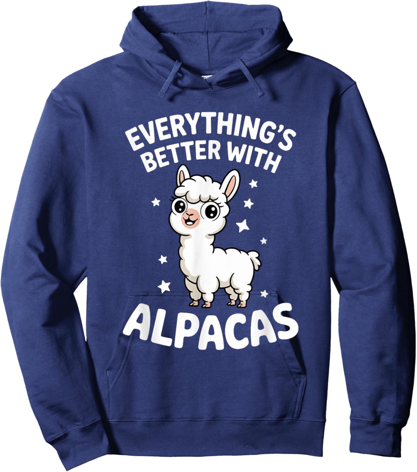 Cute Alpaca Lover Adults or Kids Alpacas Hoodie - Hoodie | Navy