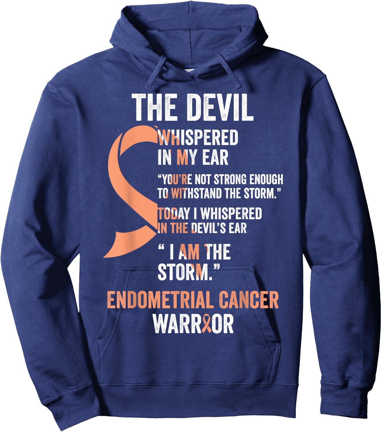 The Devil- Endometrial Cancer Awareness Ribbon Hoodie - Hoodie | Navy