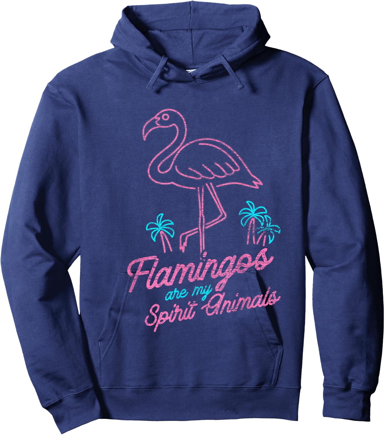 Flamingos Are My Spirit Animals Flamingo Hoodie - Hoodie | Navy