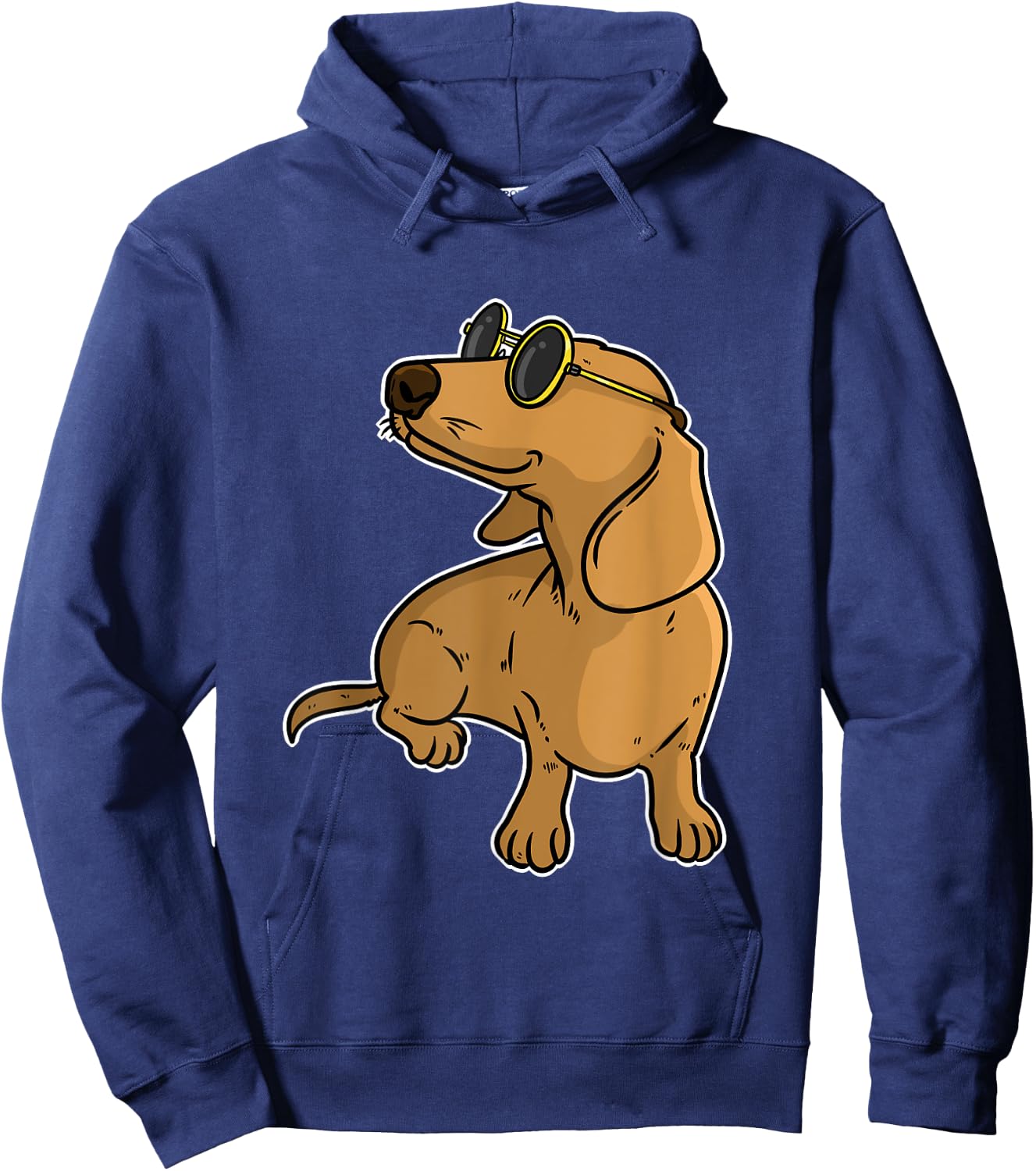 Dachshund Weiner Dog Sun Glasses Women Kids Hoodie - Hoodie | Navy