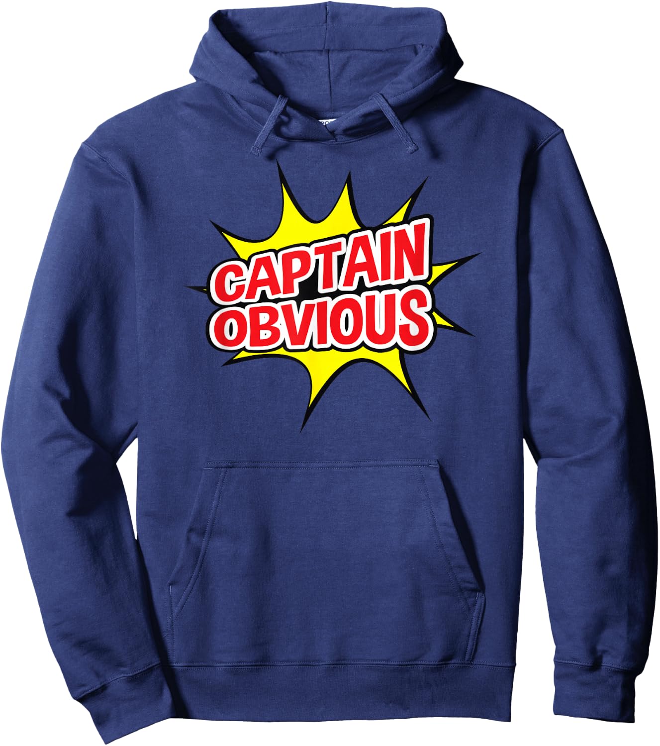 Captain Obvious Superhero Pow Punch Art Comic Hoodie - Hoodie | Navy