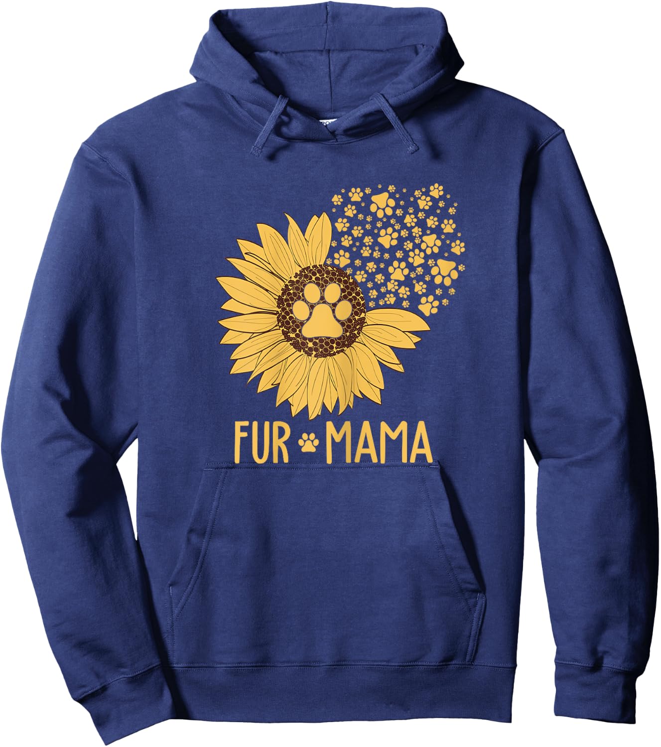 Dog Mom Shirt - Dog Fur Mama Hoodie - Hoodie | Navy