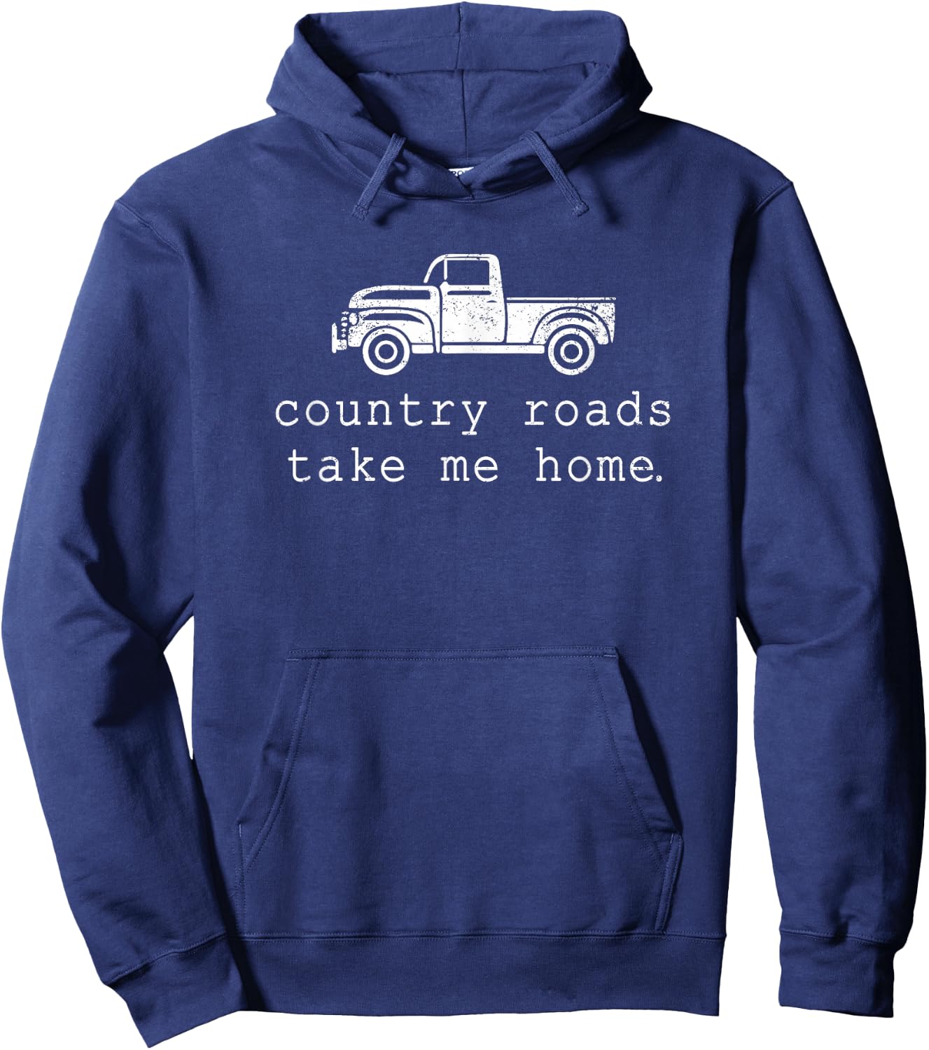 Vintage Country Roads Take Me Home Hoodie - Hoodie | Navy