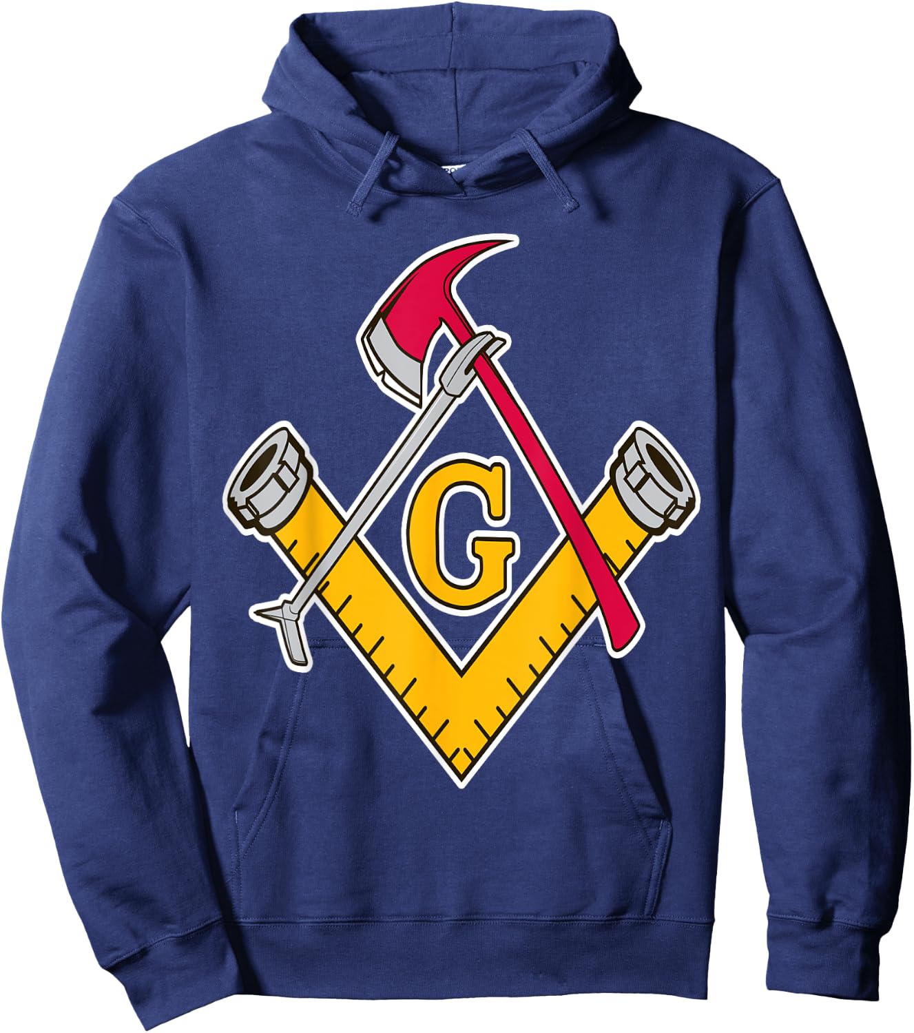 Masonic Firefighter Tools Hoodie - Hoodie | Navy