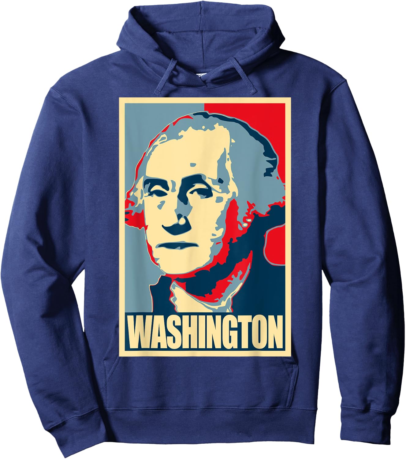 George Washington Propaganda Poster Style Art Hoodie - Hoodie | Navy