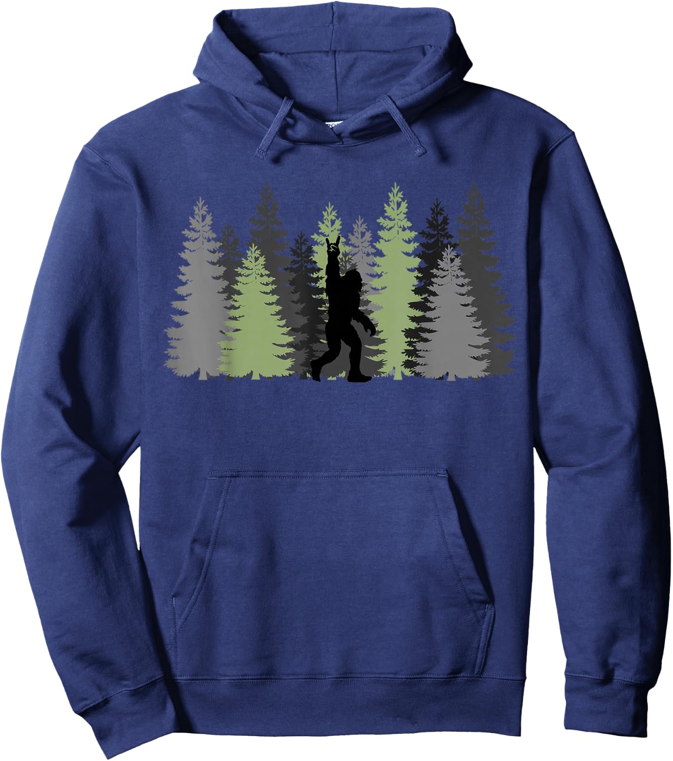 Bigfoot In The Forest Funny Sasquatch Bigfoot Hoodie - Hoodie | Navy
