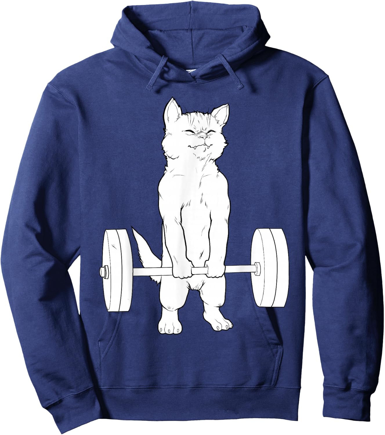 Cat Deadlift Powerlifting Hoodie - Hoodie | Navy