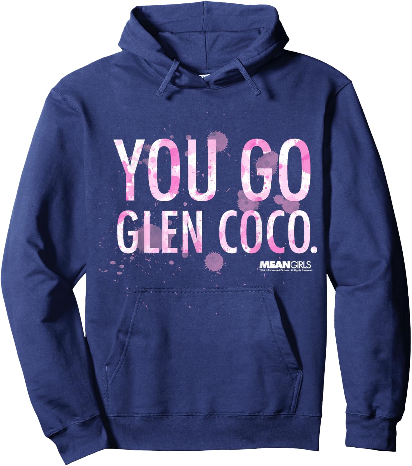 Mean Girls You Go Glen Coco Watercolor Graphic Hoodie - Hoodie | Navy