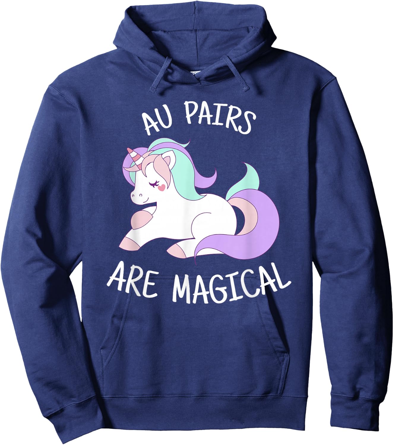 Unicorn Au Pair Gift, Au Pair Hoodie - Hoodie | Navy