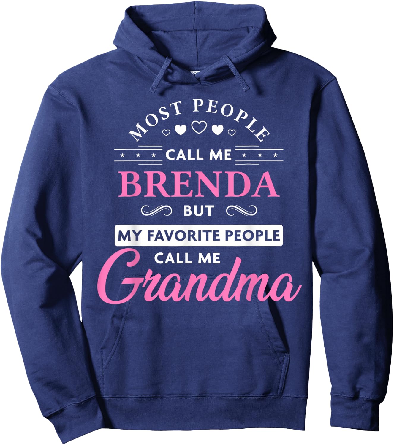 Brenda Name Gift Personalized Grandma Hoodie - Hoodie | Navy