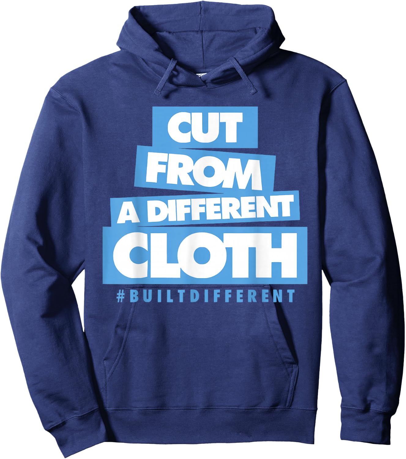 University Blue Black White Match Hoodie - Hoodie | Navy