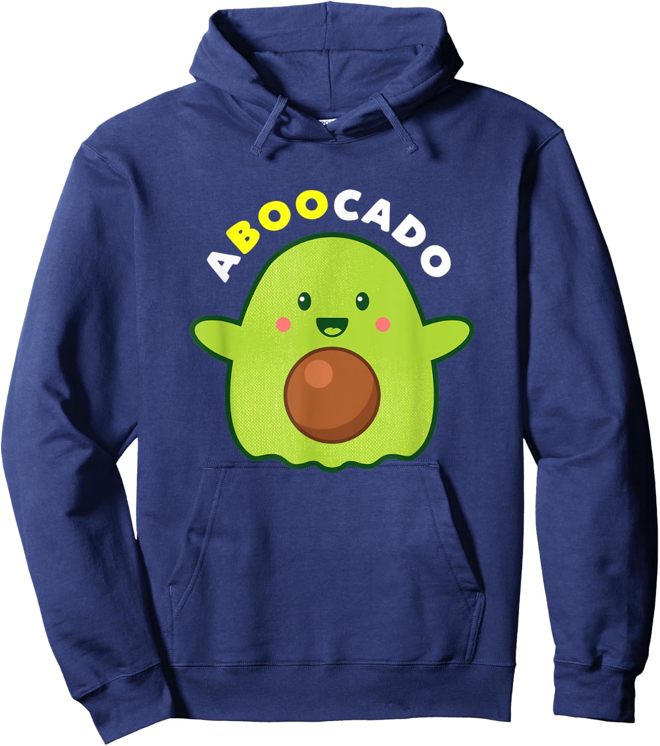 Cute Avocado Ghost A-Boo-Cado Halloween Costume Hoodie - Hoodie | Navy