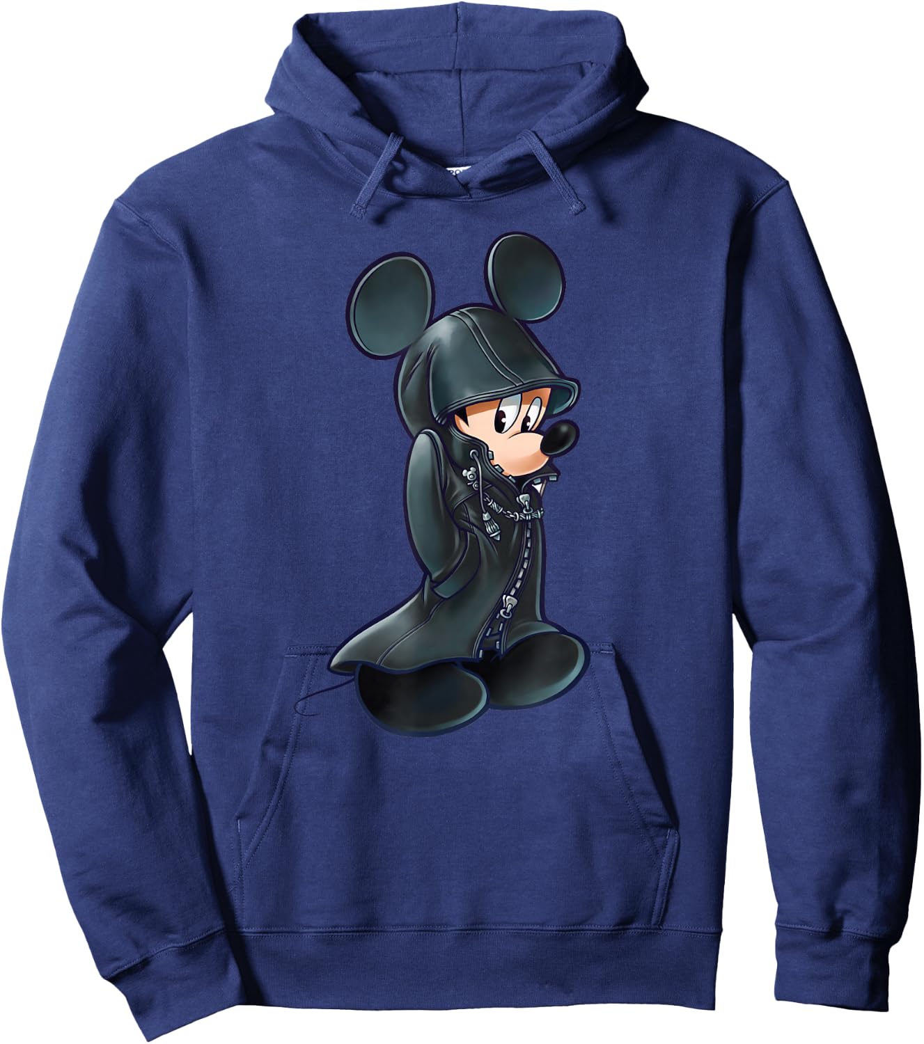 Disney Kingdom Hearts King Mickey Black Coat Hoodie - Hoodie | Navy