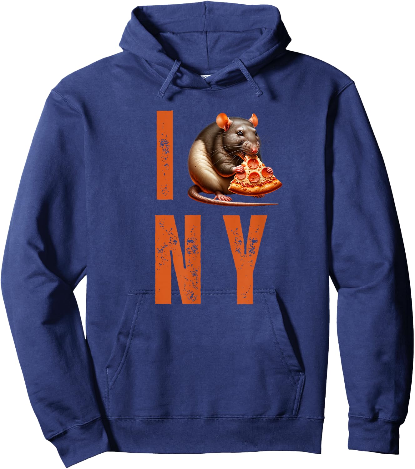 Pizza Rat I love New York Hoodie - Hoodie | Navy
