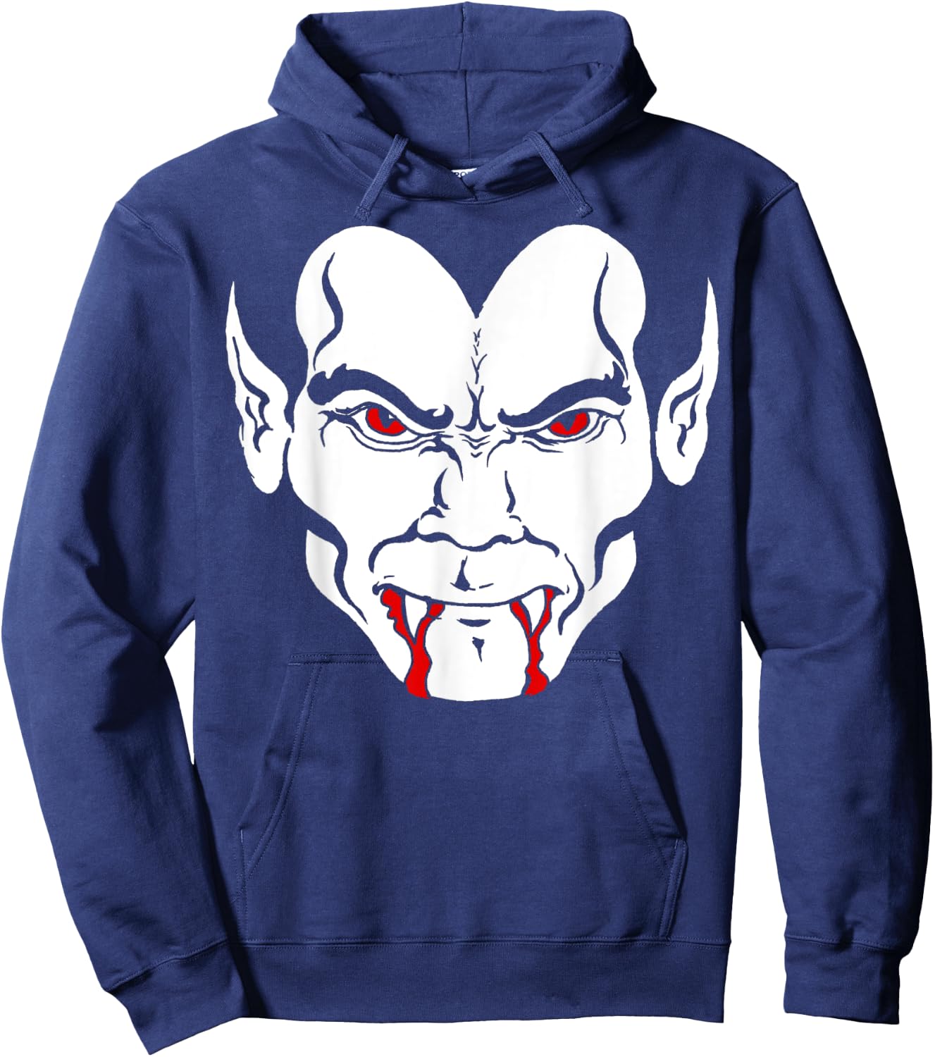 Halloween Dracula Bloody Vampire Teeth Face Hoodie - Hoodie | Navy