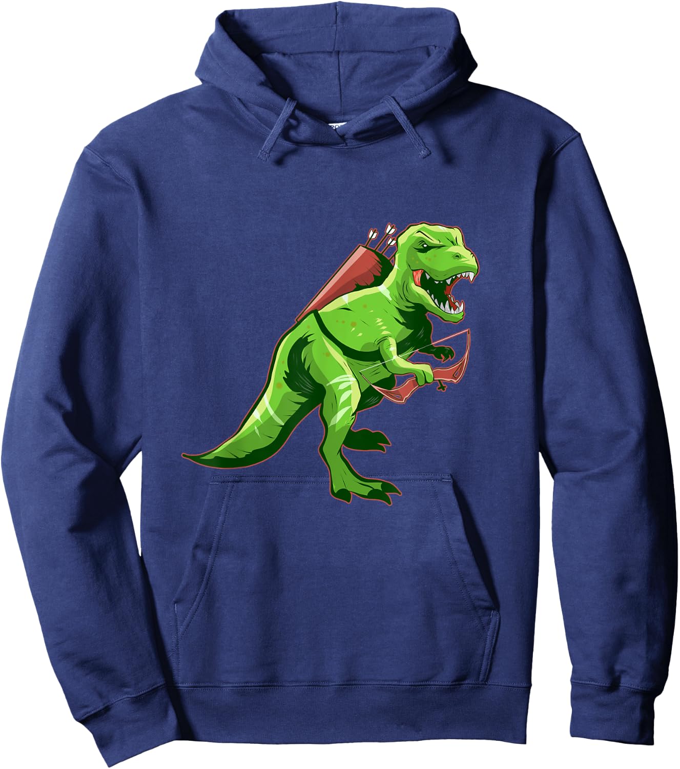 Archery T-Rex Archer Bow Hunting Arrow Dinosaur Hoodie - Hoodie | Navy