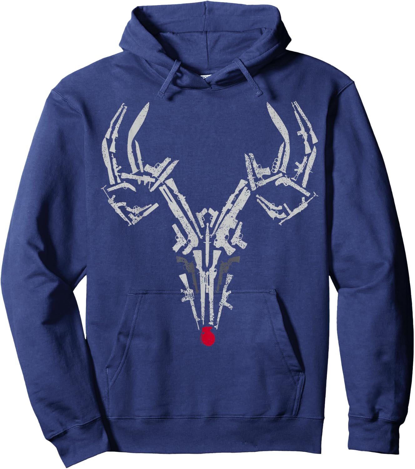 2A Deer Antlers Gun Hoodie - Hoodie | Navy