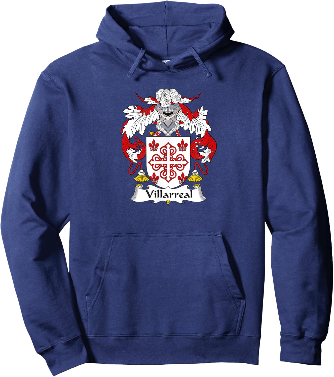 Villarreal Coat of Arms - Family Crest Shirt Hoodie - Hoodie | Navy