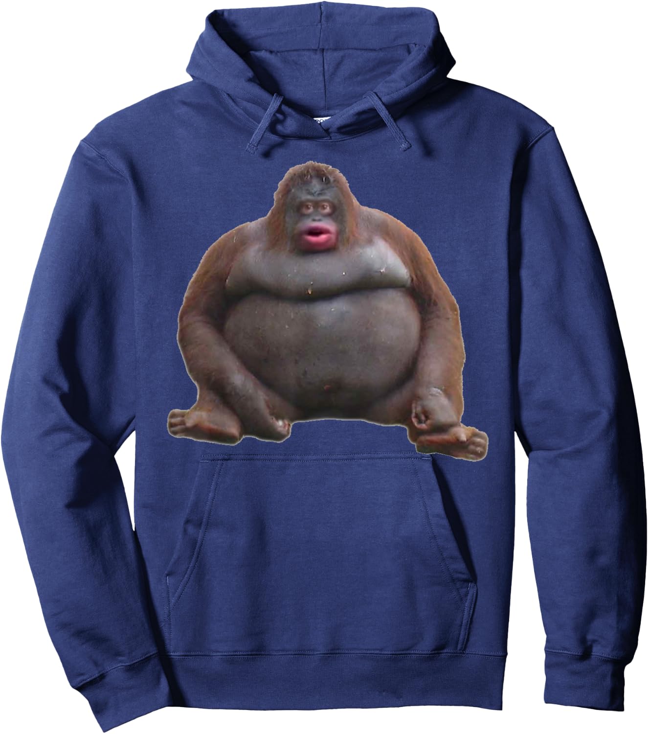 Uh Oh Stinky Poop Dank Memes Le Monke Orangutan Hoodie - Hoodie | Navy