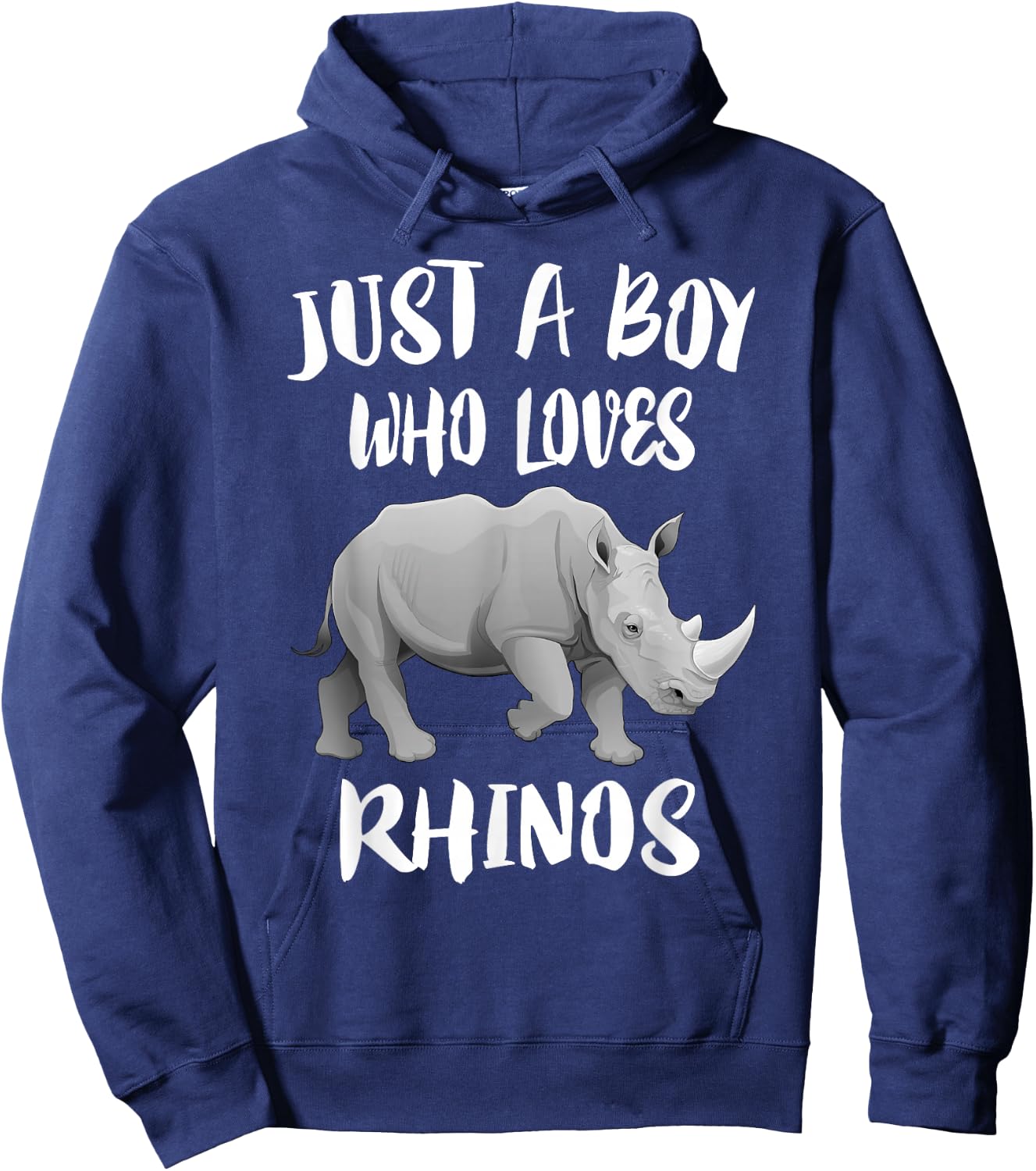 Just A Boy Who Loves Rhinos Animal Gift Hoodie - Hoodie | Navy