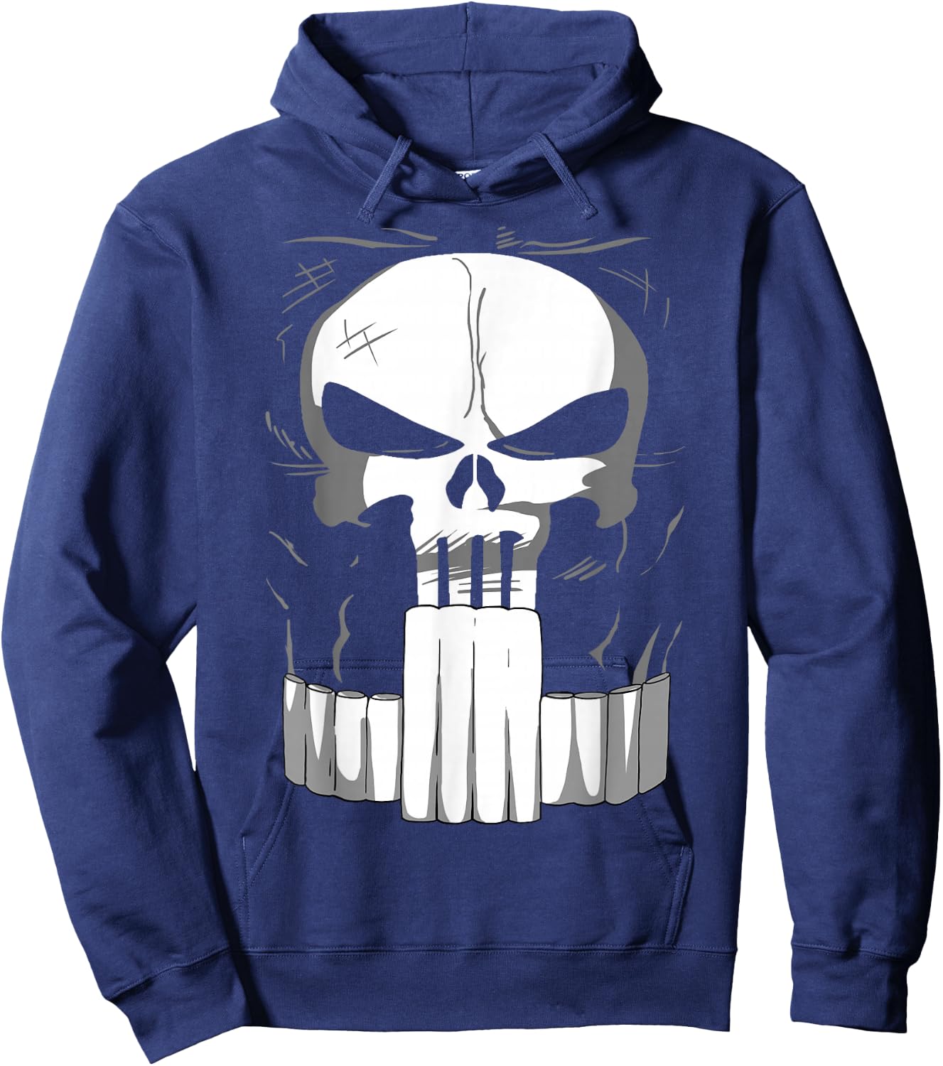 Marvel Punisher Classic Skull Halloween Costume Hoodie - Hoodie | Navy