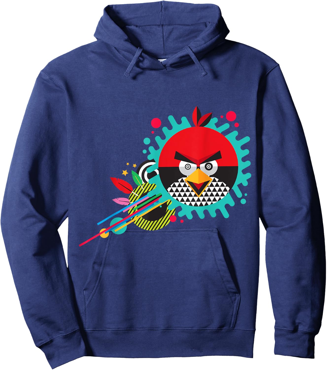 Angry Birds Red Geometric Official Merchandise Hoodie - Hoodie | Navy