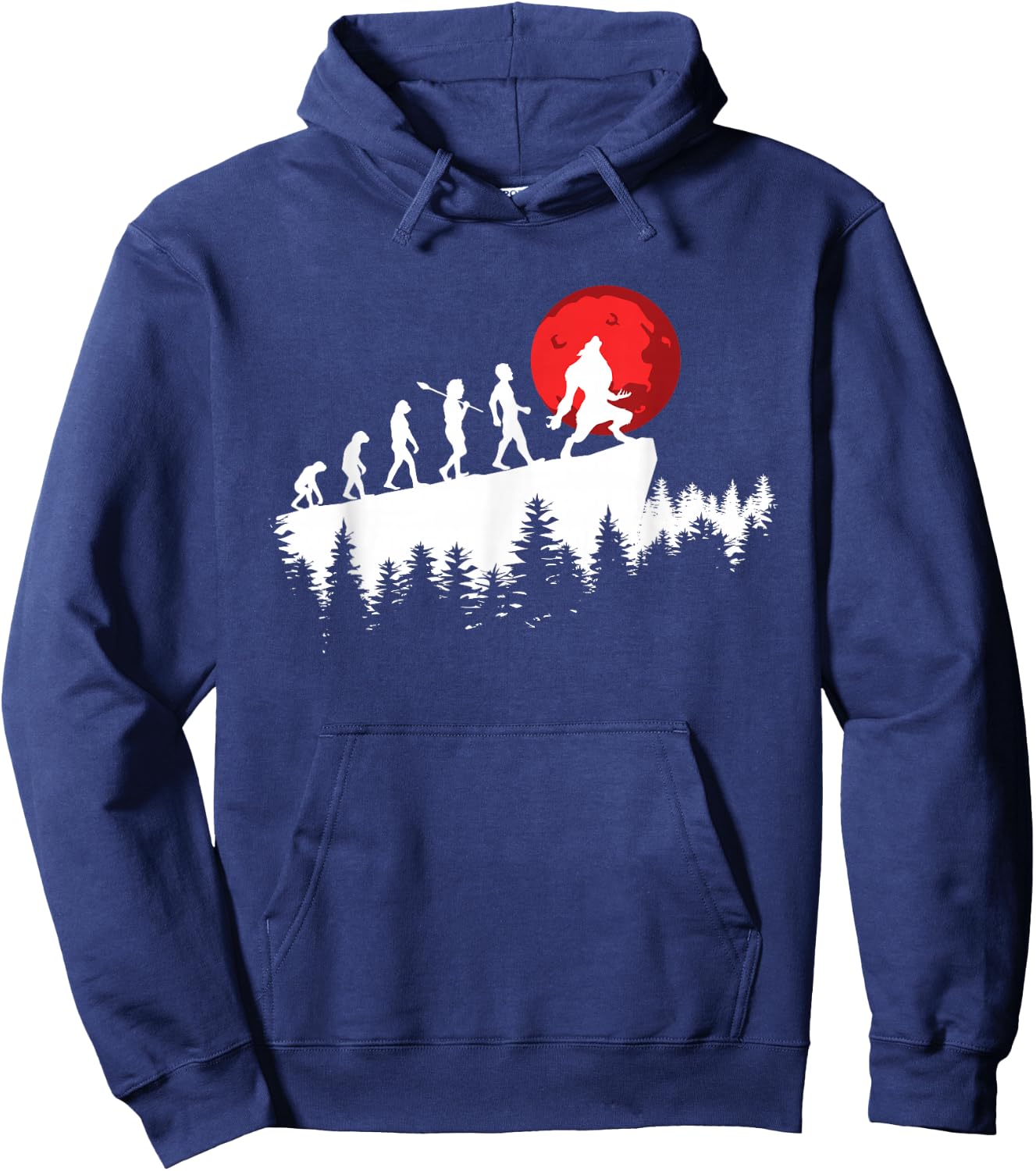 Werewolf Evolution - Werewolves Full Moon Hoodie - Hoodie | Navy