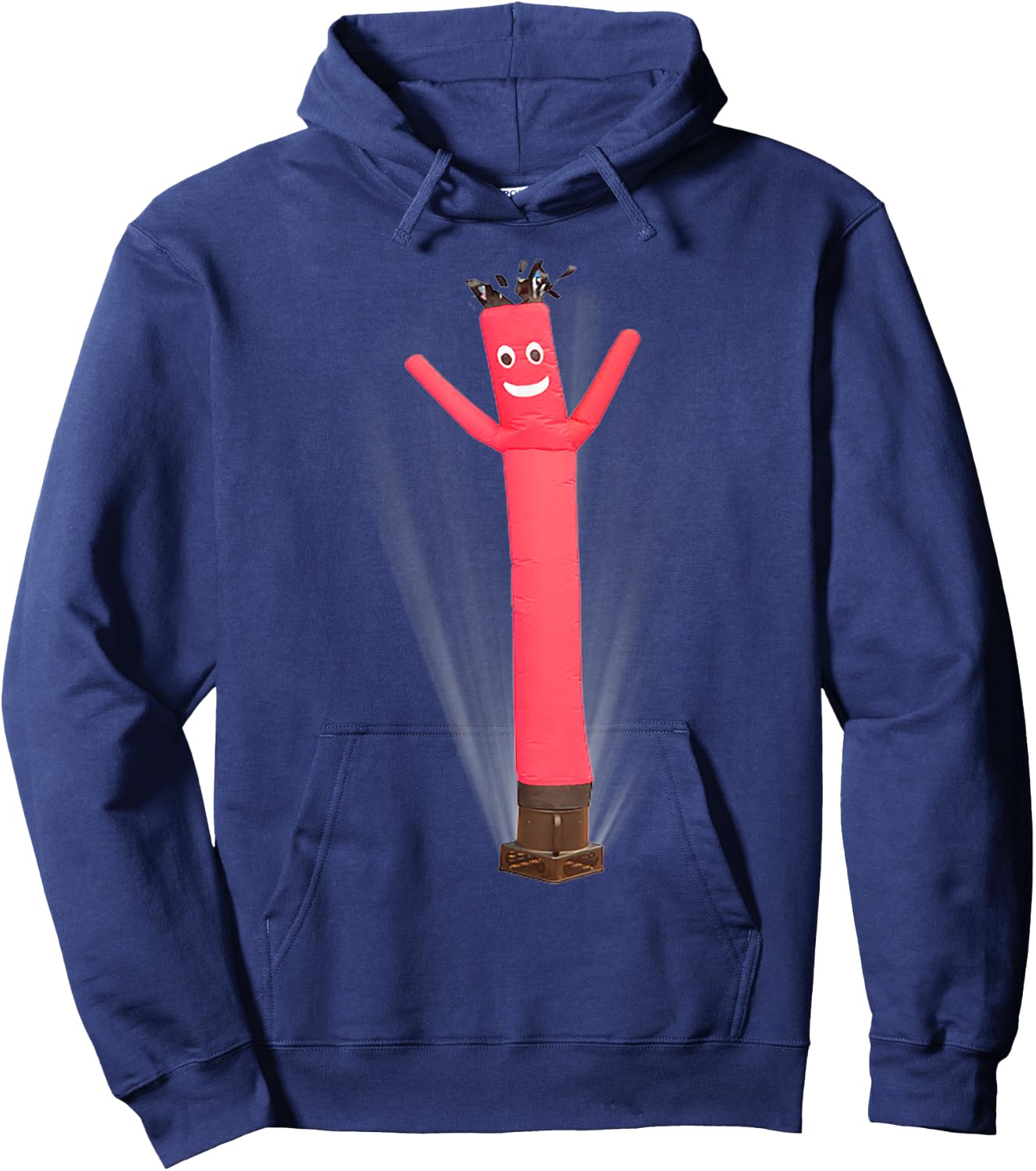 Wacky Waving Inflatable Tube Man Air Dancer Red Hoodie - Hoodie | Navy