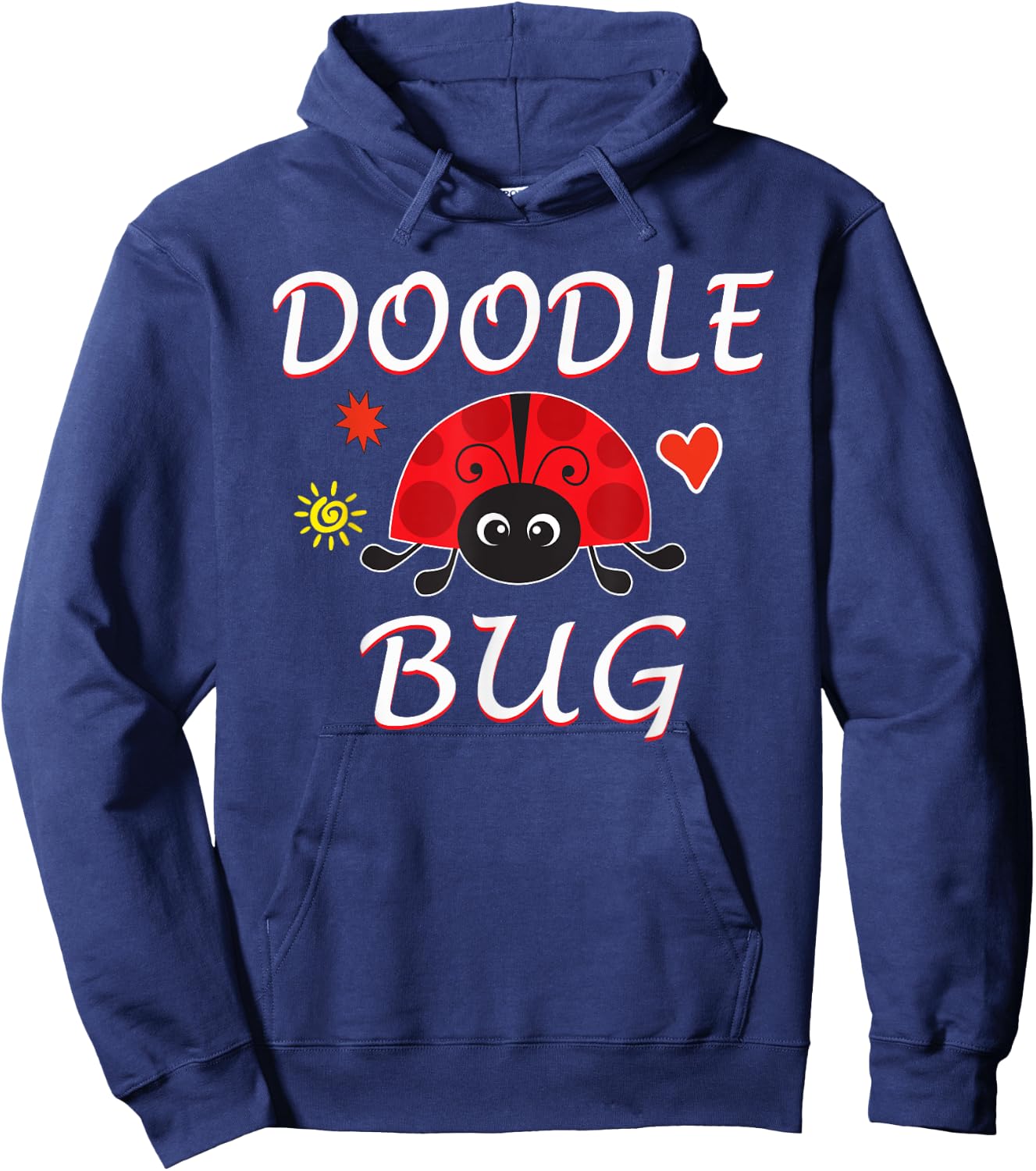 Doodle Bug Funny Doodle Ladybug Hoodie - Hoodie | Navy