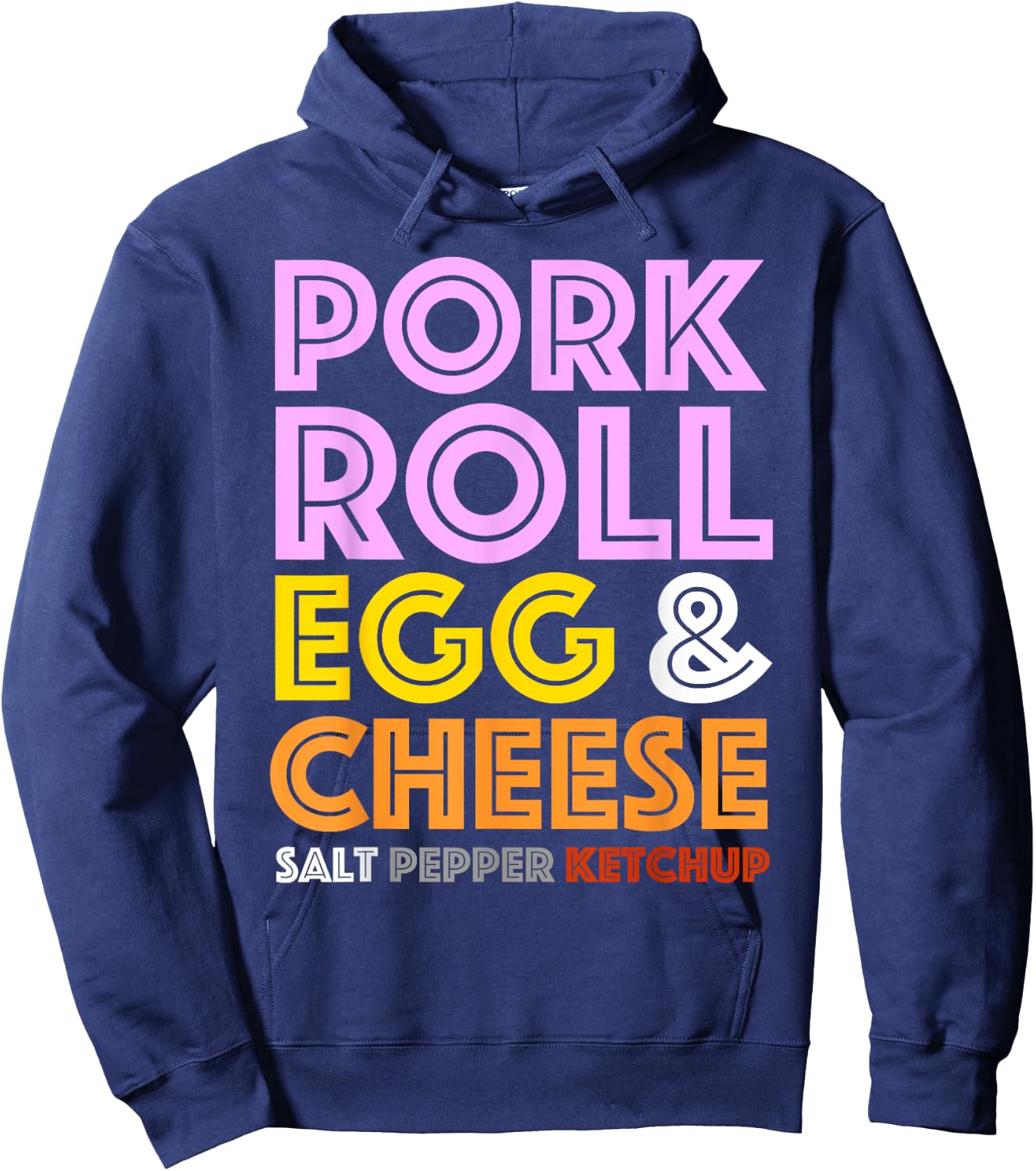 Pork Roll - New Jersey Pork Roll Egg and Cheese Hoodie - Hoodie | Navy