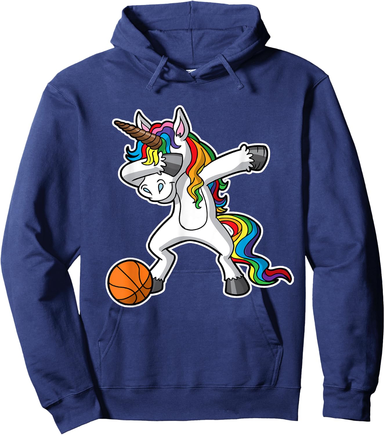 Unicorn Girls Dabbing Basketball Dab Kids Youth Hoodie - Hoodie | Navy