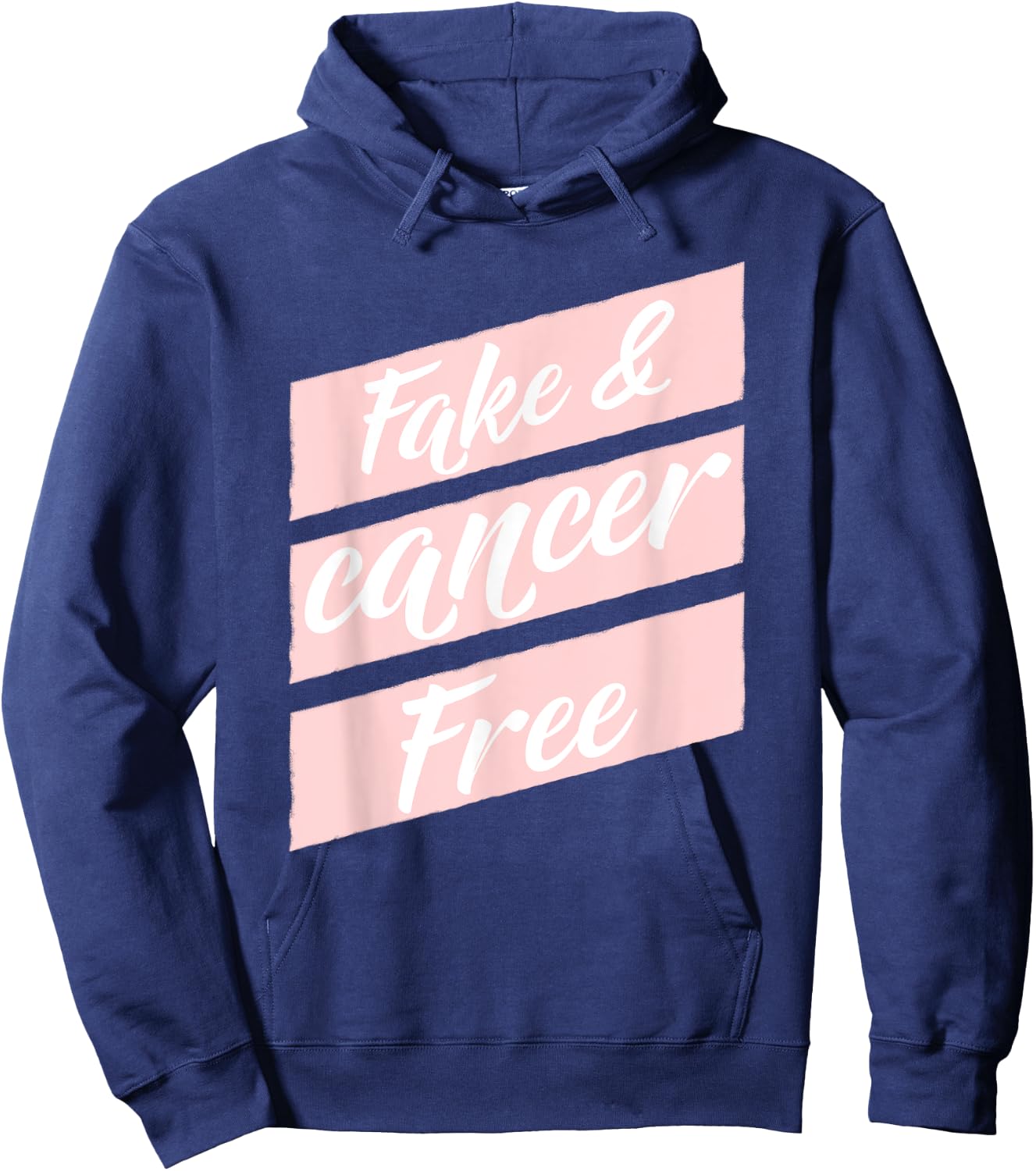 Fake Breasts Cancer Free Mastectomy Hoodie - Hoodie | Navy