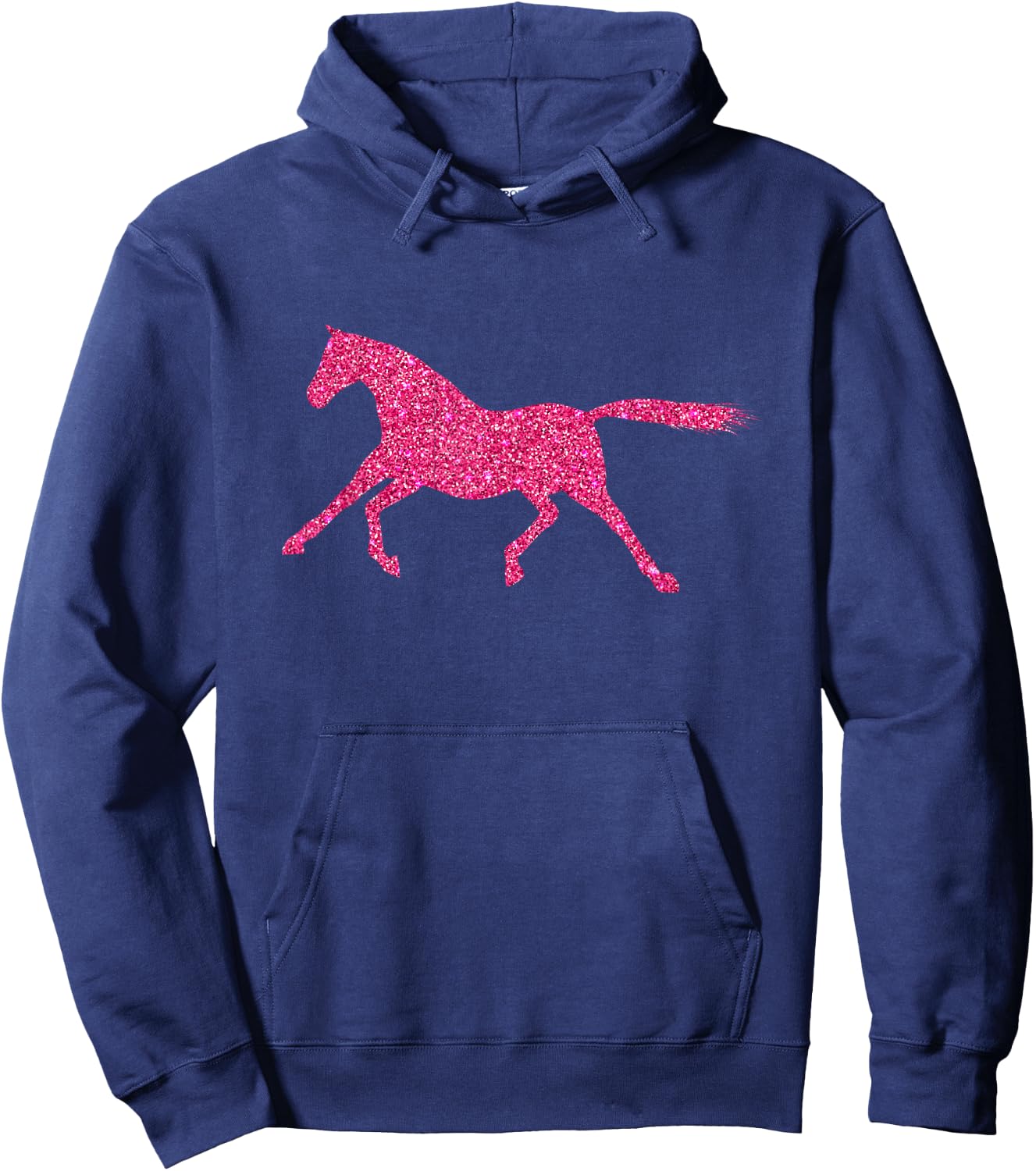 Glitter Horse Riding Equestrian Farm Hoodie - Hoodie | Navy